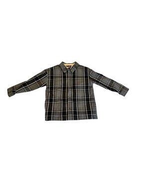 Cat & Jack Boys 5T Gray Plaid Sherpa-Lined Flannel Shacket Jacket